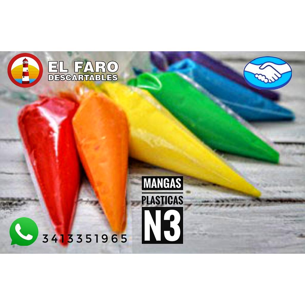 N°3 MANGA Descartable x 10 unidades..