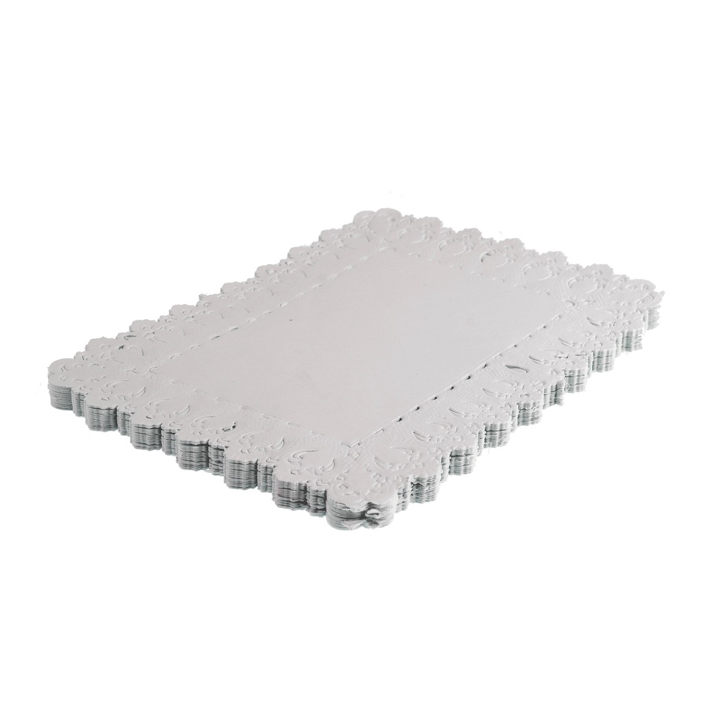 26x32cm Blonda rectangular papel x unidad.