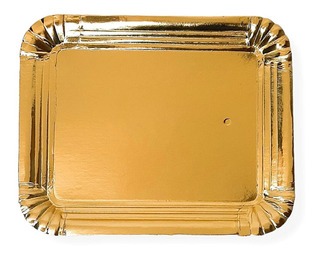 250gr Bandeja dorada (17x13cm) x unidad.