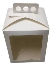 17x17x20cm Caja visor (Pan dulce 1kg) x unidad.