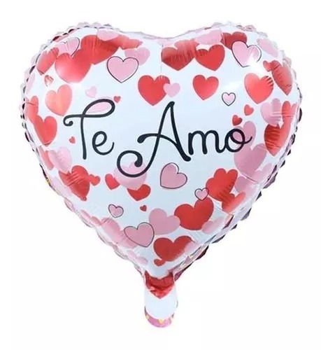 Globo corazon mediano &quot;Te amo&quot; x unidad.