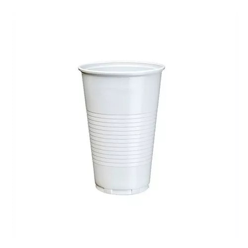 300cc Vaso plastico blanco x Unidad.