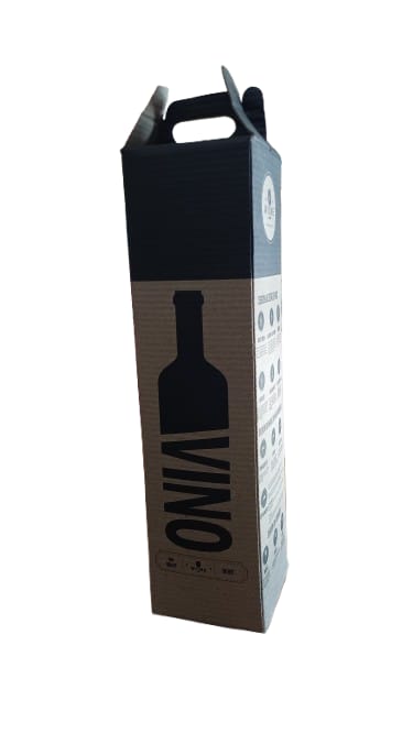 Caja botella vino impresa x Unidad.
