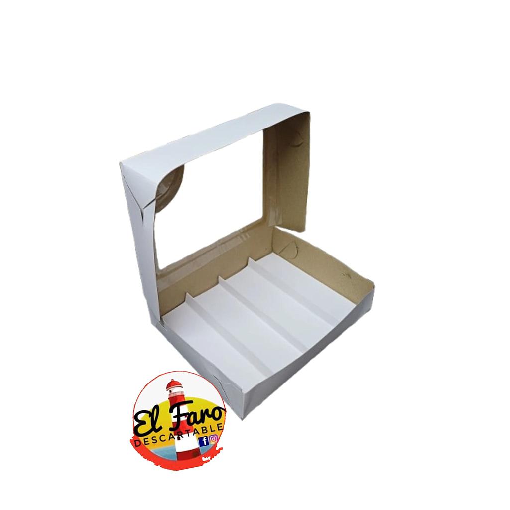 22x18x5 Caja visor 4 divisiones x Unidad
