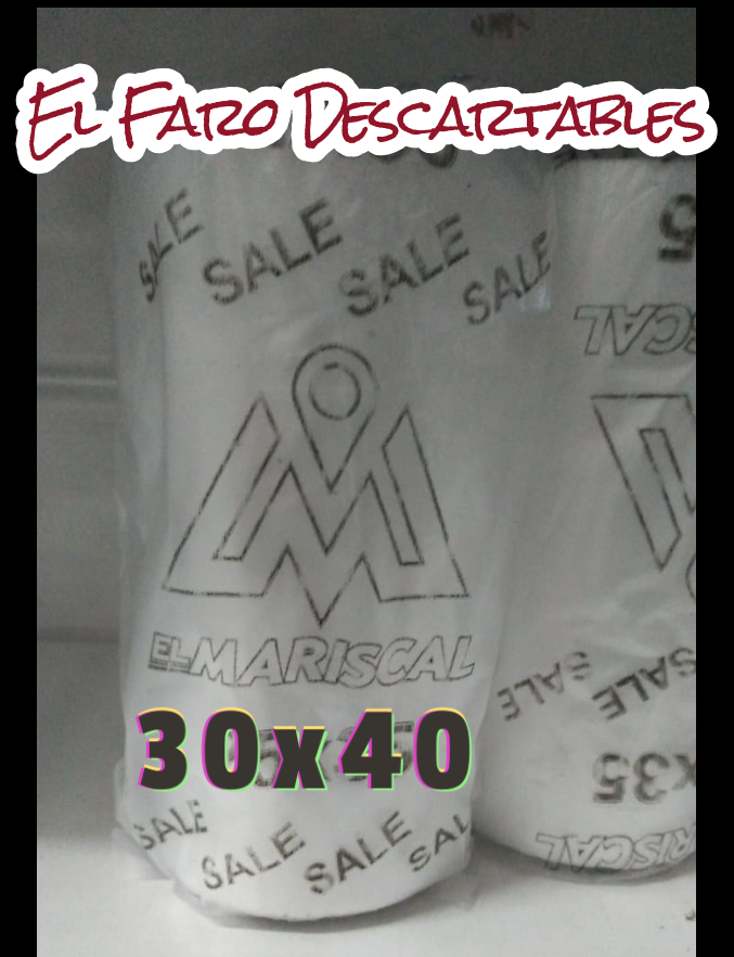 30x40cm Rendidoras bolsas "El Mariscal" x Unidad
