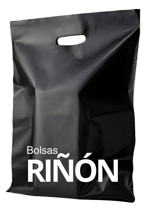 35x45cm x 50 unidades Bolsa riñon negra.