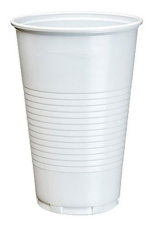 180cc Vaso plastico blanco x Unidad.