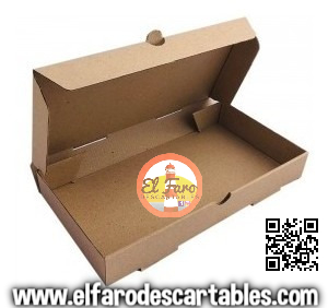Caja 1/2 pizza MICROCORRUGADA (32x16x4cm) x unidad.