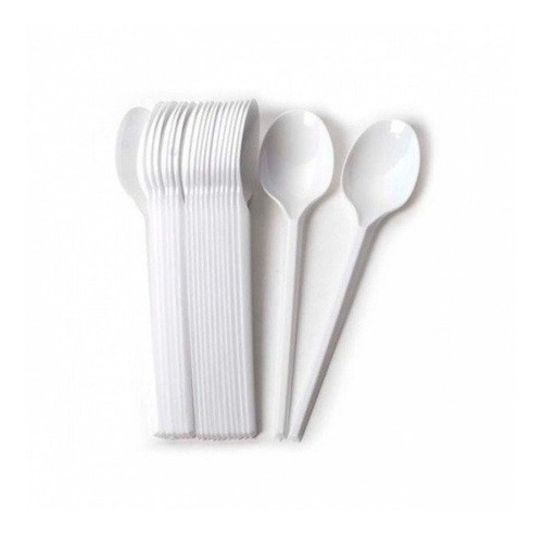 Cucharita plastica blanca x 10 unidades.