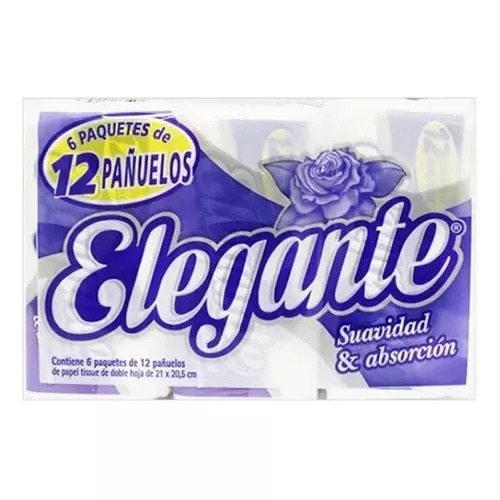 Pañuelos descartables x 6 paquetes x 10 unidades c/u